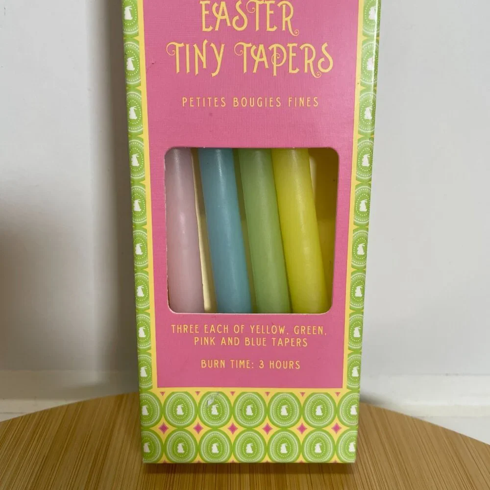 Williams Sonoma Easter Tiny Tapers Candle Pastel Colors Nine 10 Inch USA Made